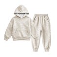 thumbnail image 6 of FAIWAD Boys Girls 2 Piece Outfits Hooded Sweatshirts Jogger Pants Athletic Sweatsuit Sets with Pockets, 6 of 9