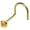 Yellow Gold - 2mm stone, variant on 22G Solid 14Kt Gold Nose Screw Stud with Prong Set real Citrine Gemstone, 14kt Yellow Gold or 14kt White Gold - November Birthstone Nose Ring-NSYG_CN-2.5MM