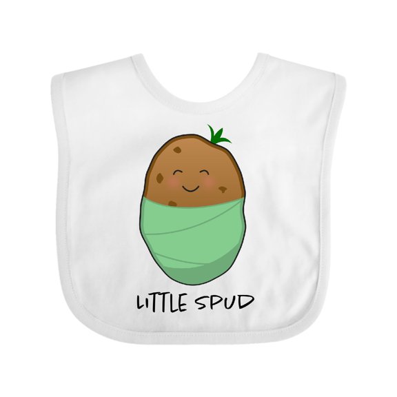 Inktastic Little Spud Green Boys or Girls Baby Bib
