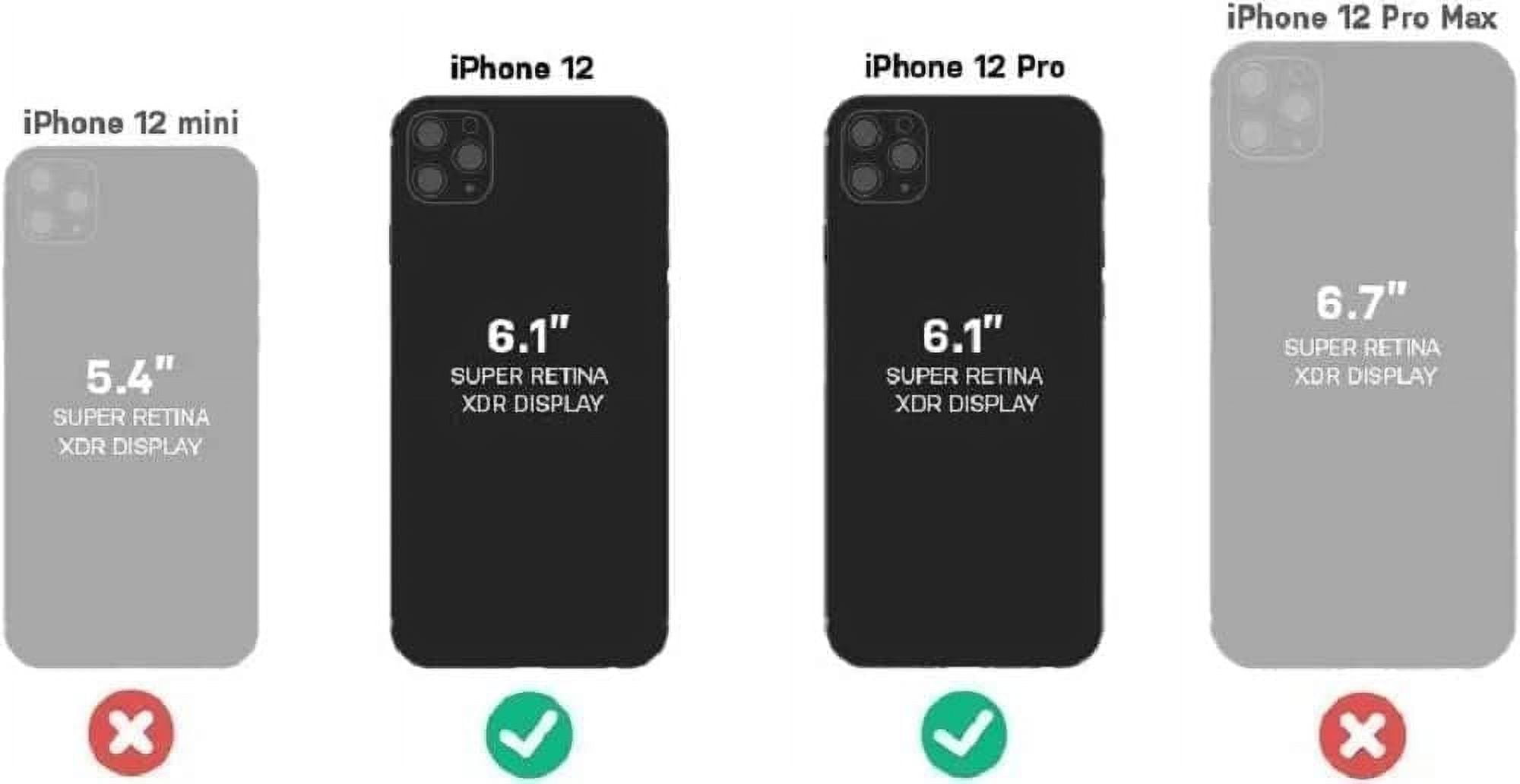 OtterBox Holster Cell Phone Case with Zagg Screen Protector Apple iPhone 12 and iPhone 12 Pro, Blue