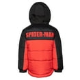 thumbnail image 4 of Marvel Spider-Man Big Boys Zip Up Puffer Jacket Toddler to Big Kid, 4 of 5