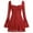 Red, variant on IDOPIP Women Long Bell Sleeve Corset Mini Dress Floral Low Cut Lace Ruffle Cocktail Party Dresses