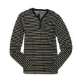 thumbnail image 2 of Camiseta básica térmica Sons of Intrigue Henley Stripe Ls color negro Grande, 2 of 2