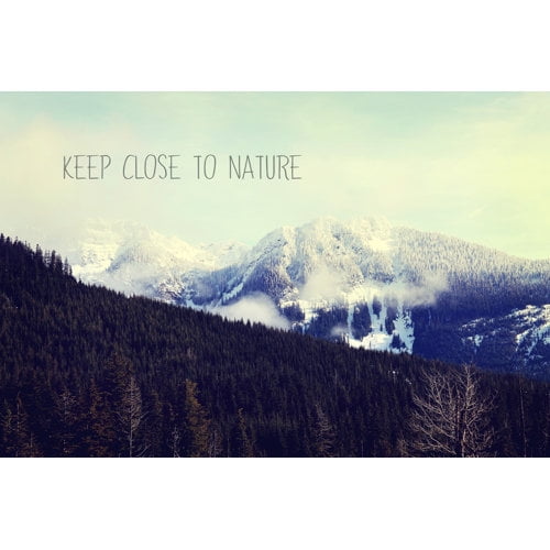 Marmont Hill Sc-40-C-36 24" X 36" "Keep Close To Nature" Giclee Art Print On Stretched
