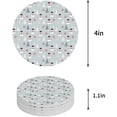 thumbnail image 1 of RYLABLUE Merry Christmas Set of 8 Round Coaster for Drinks, Absorbent Ceramic Stone Coasters Cup Mat with Cork Base for Home Kitchen Room Coffee Table Bar Decor, 1 of 5
