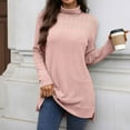 thumbnail image 5 of Enjoytime Ladies Tops and Blouses Solid Color Long Sleeve High Neck Loose Shirts Business Work Fall Winter Outfit 2025, 5 of 7