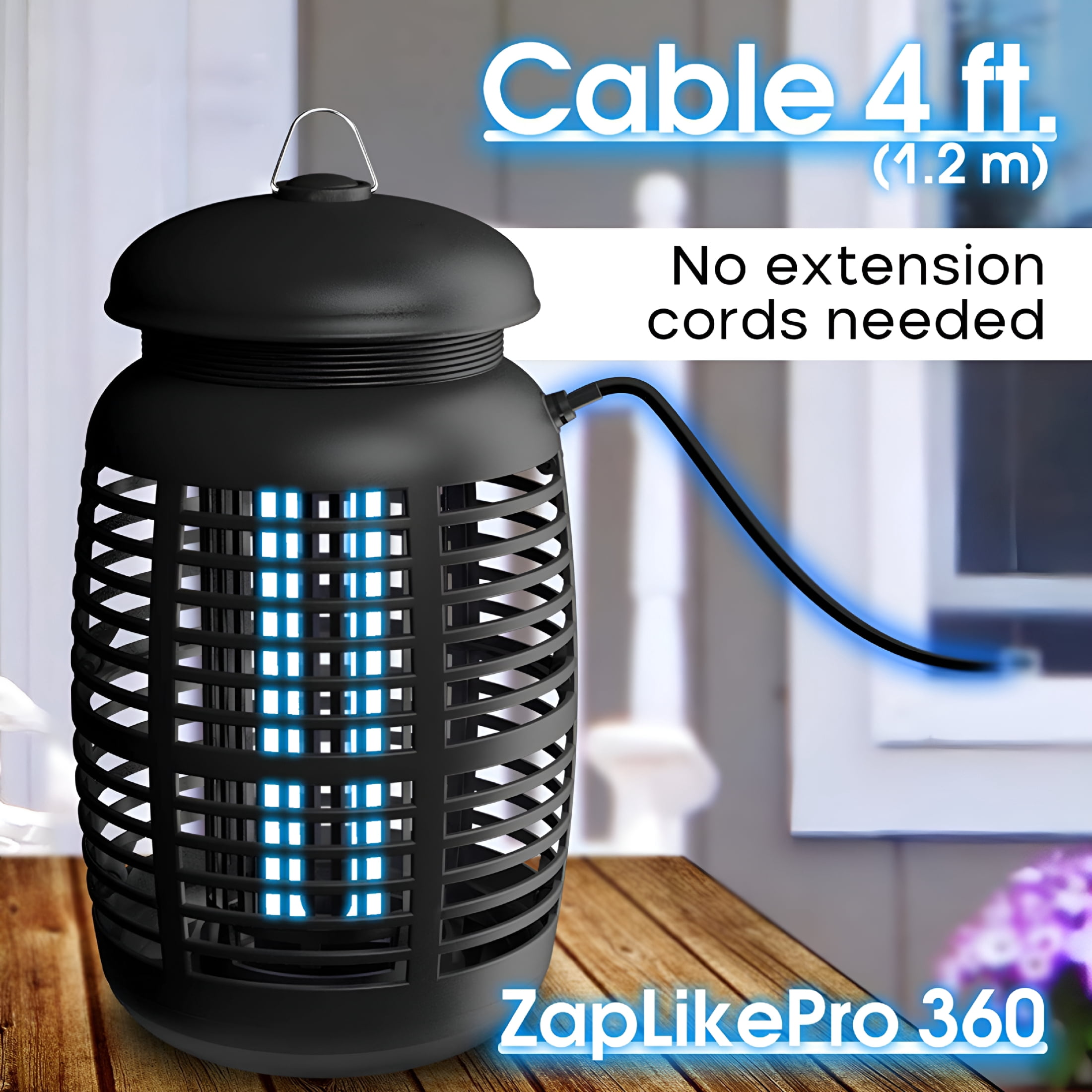HIBIBUD Electric Mosquito Zapper,4200V Insect Killer,Waterproof Fly Trap for Outdoor Use
