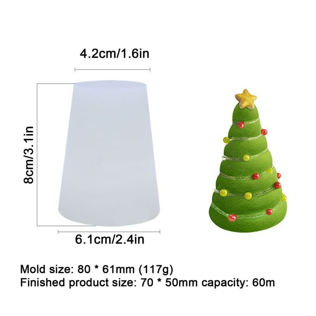 Agiferg Christmas Silicone Igloo Cake Grinding Tool Christmas Tree DIY Gypsum Candle Baking