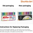 thumbnail image 6 of 240 Pack Glitter Gel Pens, Shuttle Art 120 Colors Glitter Gel Pen Set with 120 Refills for Adult Coloring Books Craft Doodling, 6 of 9