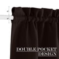 thumbnail image 5 of NICETOWN French Door Curtains, Blackout Curtain Thermal Insulated Privacy Drape for French Door Classroom with Adjustable Tie Back, Brown, 30"x72", 1 PC, 5 of 7