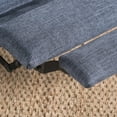 thumbnail image 5 of Mason Mid Century Modern Button Tufted Recliner, Light Gray Tweed Fabric and Dark Espresso, 5 of 12