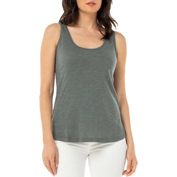 Liverpool Womens Heathered Scoop Neck Tank Top Green S