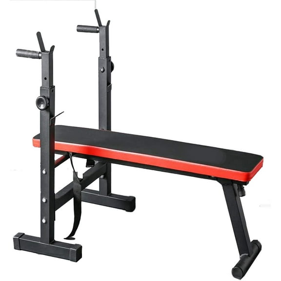 Adjustable Folding Fitness Weight  and Barbell Rack for Full Body Workout- Strength Training -Multi-Purpose