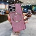 thumbnail image 7 of for iPhone 13 Pro Magnetic Case ，Full Protection  Glitter Case with Camera Lens Protector Anti-Scratch Dust-Proof Net Case Cover for Women Girls -Pink, 7 of 7