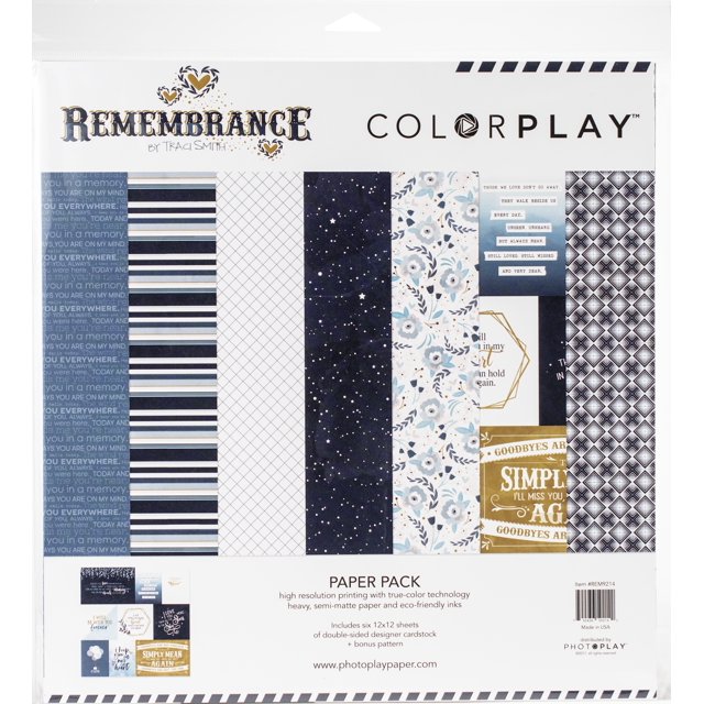 Colorplay Pack Collection 12"X12 Pouces-Rembrance, 6 Designs/2 Chacun + Bonus