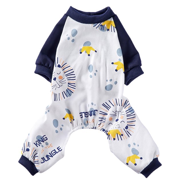 Pet Clothes Warm Pajamas Soft And Cozy Cute Cartoon Space Flowers Printing Pet Clothes Hangers Metal Pet Clothes for Medium Dogs Easter Pet Clothes Closet Pet Clothes Hangers Small Pet Clothes Rack