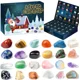 thumbnail image 2 of Christmas Advent Calendar Natural Crystal Gemstones Collection Box 24 Days Countdown Calendar Crystal Stone Gift Box for Kids, 2 of 5