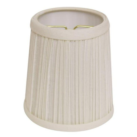 HomeRoots 470149 5 in. White Chandelier Broadcloth Lampshades - Set of 6