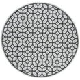 thumbnail image 2 of Safavieh Linden Joey Geometric Indoor/Outdoor Area Rug, Light Gray/Charcoal, 6'7" x 6'7" Round, 2 of 9
