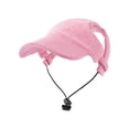 thumbnail image 2 of Corduroy Pet Sun Hat – Adjustable Baseball Cap with Ear Holes for Dogs & Cats, UV Protection Outdoor Accessory, 1-Pack Pink M, 2 of 6