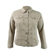 Charter Club Women's Petite Denim Jacket (PXL, Almond Latte)