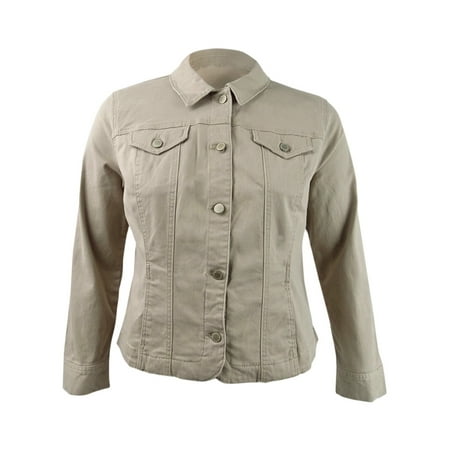 Charter Club Women's Petite Denim Jacket (PXL, Almond Latte)