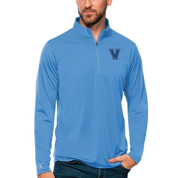 Men's Antigua Light Blue Villanova Wildcats Tribute Quarter-Zip Top