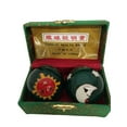 thumbnail image 2 of Baoding Balls Chinese health Massage Exercise Stress Balls - Green Moon & Sun #3, 2 of 2