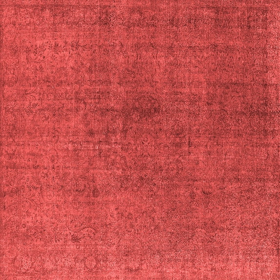 Ahgly Company Indoor Square Oriental Red Industrial Area Rugs, 8' Square