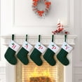 thumbnail image 5 of ‌Christmas Stockings with Initials Embroidered - Monogram Knit Christmas Stocking,Personalized Embroidered Letter Socks for Family,DIY Gift-Filled Stockings,Red & White Cuff Design‌, 5 of 6