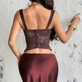 thumbnail image 3 of UPPADA Corset Underbust On Sale,Womens Floral Corset with Zipper Embroidered Corset Tops Vintage Corset Dress Lace Corset Tops Overbust Corset Bustier Top, 3 of 6