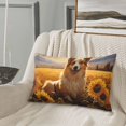 thumbnail image 5 of Pofeuu Pastoral Sunflower Corgi Print Polyester Microfiber Plush Pillowcases, Super Soft and Cozy Pillow Case Covers with Envelop Closure（Pillow core not included）-20"x30", 5 of 6