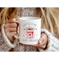 Hearts Valentine Wrap around Color Accent Mug Romantic Birthday Valentine s Day Funny Tea Hot Cocoa Coffee Cup Idea Funny Mug Best Friends Family Bestie Girlfriend