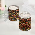 thumbnail image 2 of Yayeee 2 Pack Qtip Holder Bathroom Cotton Swab Canister with Lid Clear Dispenser Set, Vibrant Flowers, 2 of 6