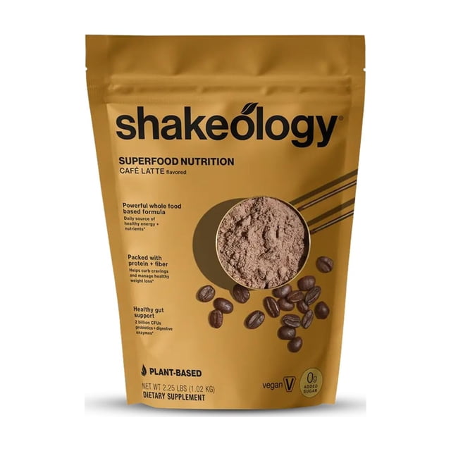 Proteína en polvo BODi Shakeology de origen vegetal sabor café latte 1,02 kg
