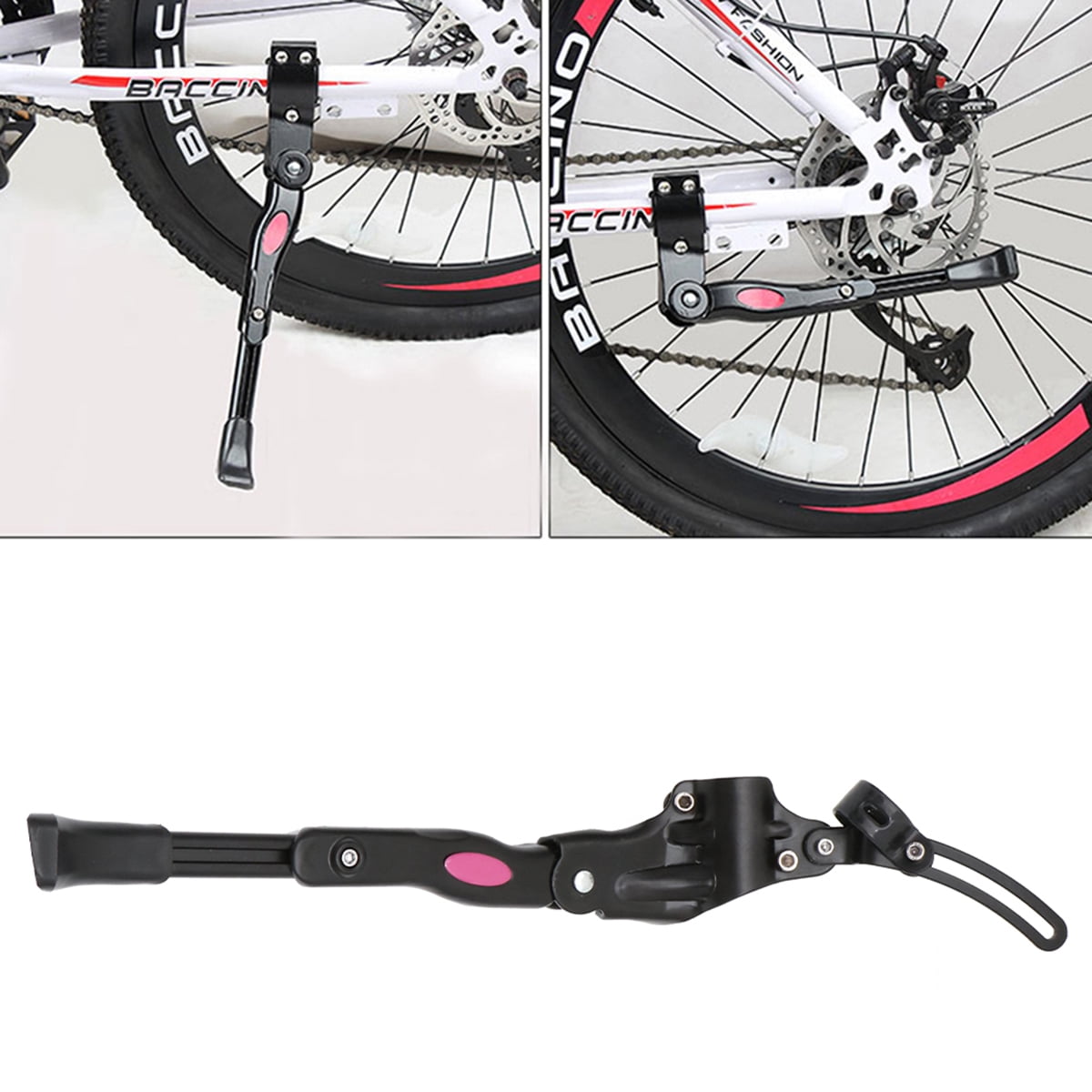 For MTB Road Mountain Bicycle Cycling Alloy Adjustable Bike Side Kickstand Stand 