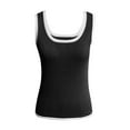 thumbnail image 4 of Besolor Womens Summer Sleeveless Tank Tops Scoop Neck Slim Fitted Color Block Casual Shirts Workout Tanks, 4 of 7
