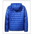 thumbnail image 3 of HaHaHappy Mens Lightweight Down Jacket with Hood Oversized Shiny Packable Puffer Jacket Warm Insulated Padded Winter Coats Outwear Royal Blue XL, 3 of 3