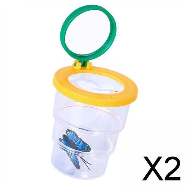 Set De 2 Lupas De Vaso 3X/6X Para Niños – Kit De Exploración De Insectos Con Pinzas Y Herramientas – Juguete Educativo De Ciencia Al Aire Libre