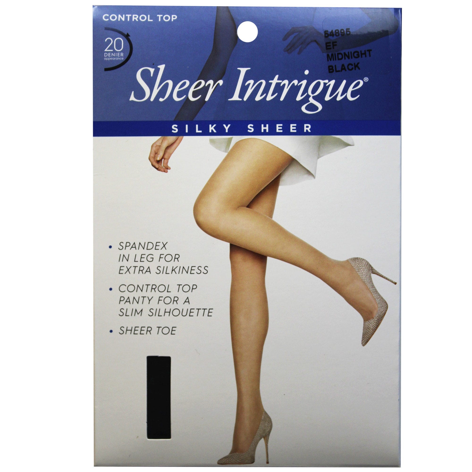 Sheer Intrigue Mid Black Silky Sheer 