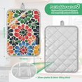 thumbnail image 6 of Yayeee Pot Holders Kitchen Heat Resistant with Pocket 7"x9.8" Cotton Oven Cooking Hot Pads, Dark Floral, 6 of 7