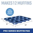 thumbnail image 3 of Granitestone Pro Series Nonstick 12 Cup Blue Muffin Pan – Heavy Duty Professional Grade Bakeware, 3 of 5