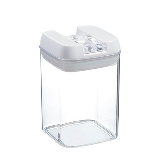 Recipiente hermético para almacenar alimentos con cierre fácil. Tarro de cocina transparente para conservar la frescura. Caja de almacenamiento de plástico para alimentos secos, aperitivos y sobras.