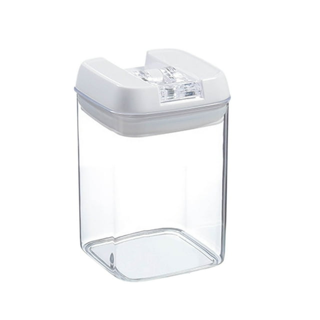 Food Storage Containers, Staron 2026 Airtight Kitchen Jars with Easy Lock Lids, Transparent Plastic Fresh Keeping Boxes Set of 4 Sizes Sealed Leak Proof