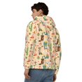 thumbnail image 4 of Zufioo Groovy American Western Footwear Print Men's Hooded Cardigan, Zip-up Long-Sleeved Sweatshirt Jacket Sportswear-Small, 4 of 5