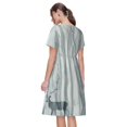 thumbnail image 2 of Bixox Robe d'Été à Manches Courtes pour Femmes Robe Ample Longueur Genou avec Poches-Noël Cerf, 2 of 7