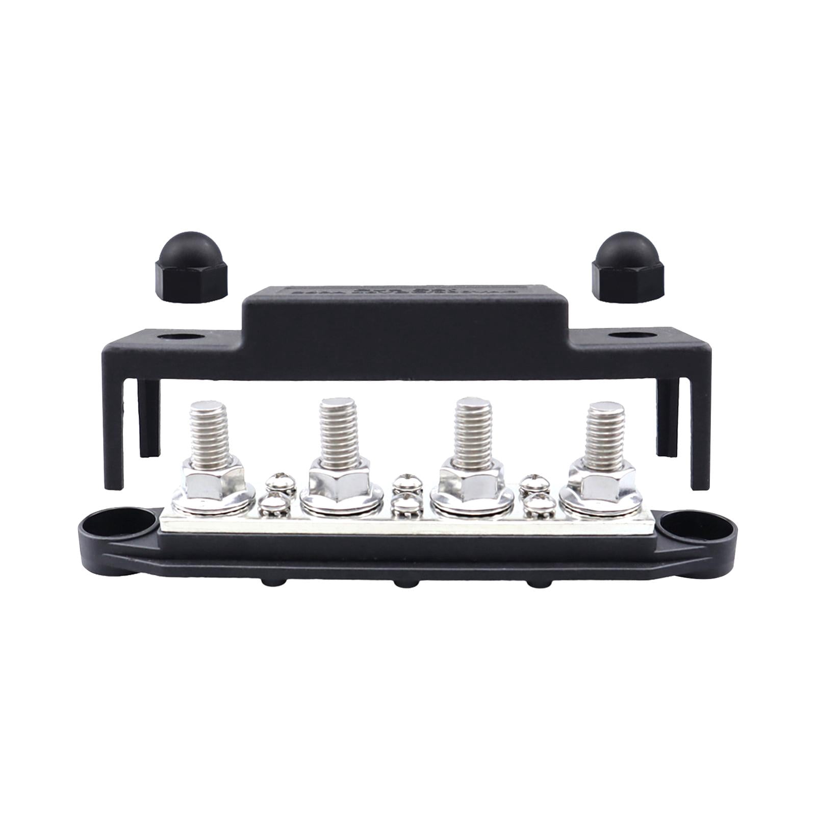 Baoblaze Power Distribution Block 300A Bus Bar Terminal Block for Marine RV Boat Black M10 3 8 Studs