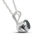 thumbnail image 2 of Pompeii 1/2ct Black Diamond Solitaire Pendant 14K White Gold (Black,AAA), 2 of 4