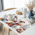 thumbnail image 2 of White Christmas Snowman Placemats Set of 12, Winter Holly Berry Table Mats Washable Heat-Insulation Non-Slip Place Mats for Kitchen Dinner Table Indoor Outdoor Decor,13x19 Inch Grey Snowflakes, 2 of 9