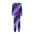 thumbnail image 6 of Halloween Family Pajamas Set Long Sleeve Crew Neck, Soft Matching Halloween Pajamas with Galaxy Ghost Print, Cute Family Halloween Pajama Set for Party, 6 of 7